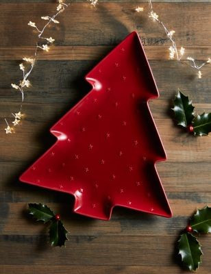 Large Ceramic Christmas Tree Platter | Marks and Spencer AU/NZ