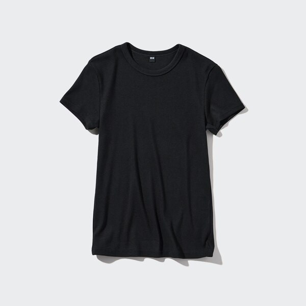 Soft Ribbed Crew Neck Short-Sleeve T-Shirt | UNIQLO (US)