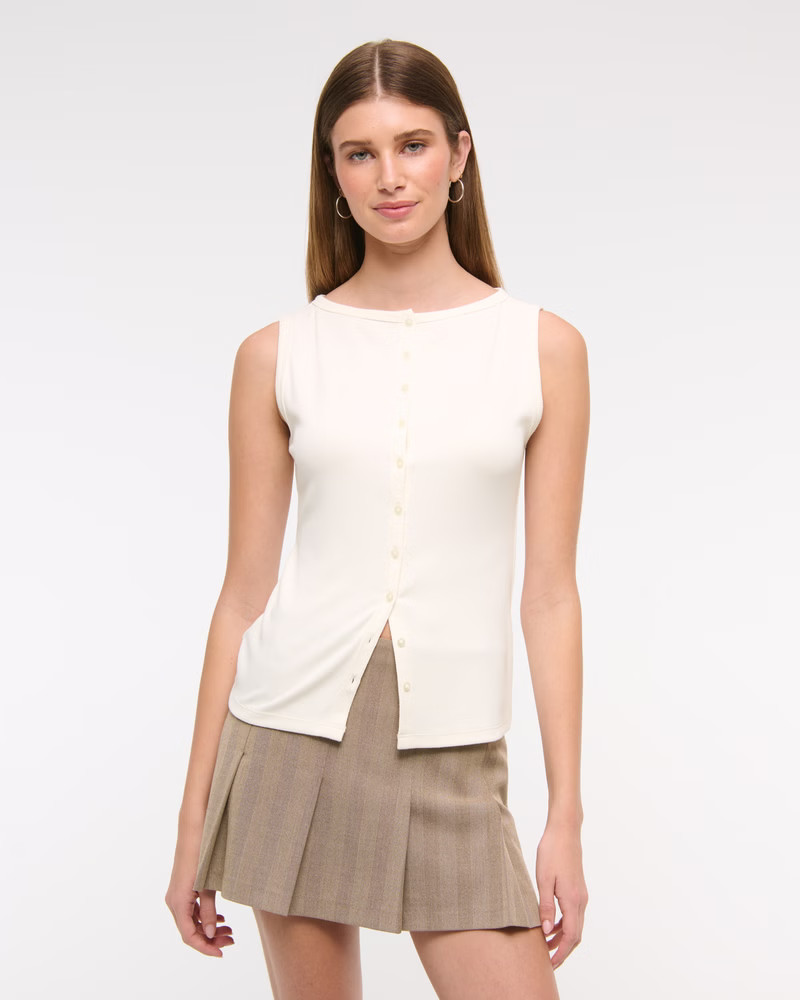 Slash Button-Through Top | Abercrombie & Fitch (US)