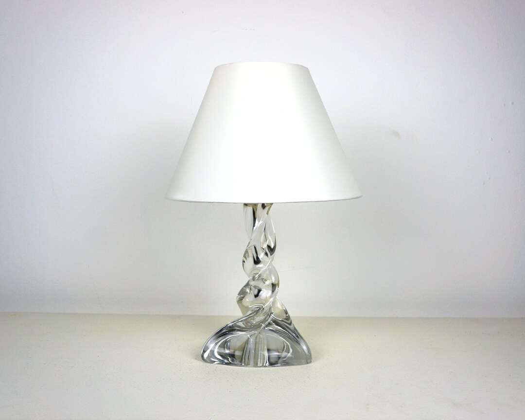 An Early 20th Century Art Deco Twisted Glass Table Lamp - Etsy | Etsy (US)