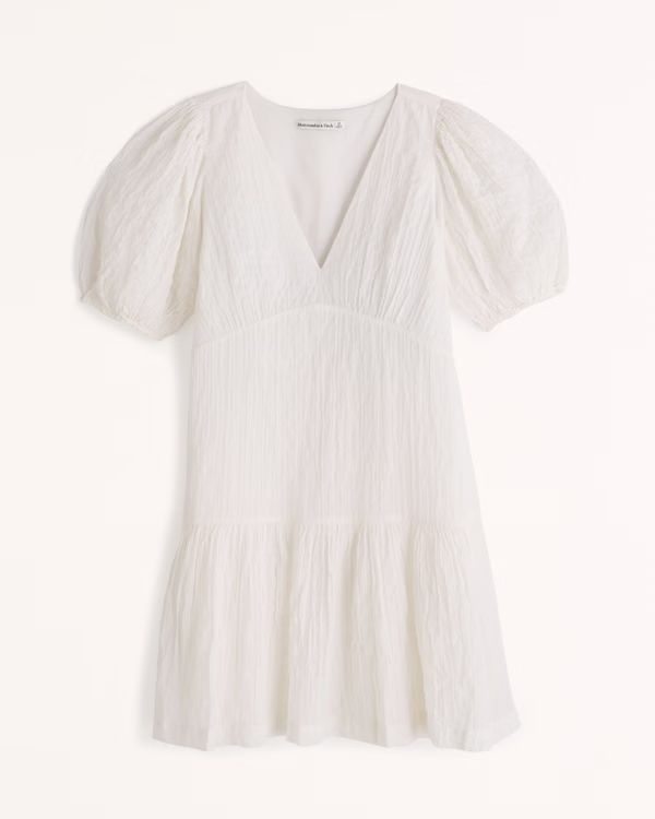 Puff Sleeve Trapeze Mini Dress | Abercrombie & Fitch (US)