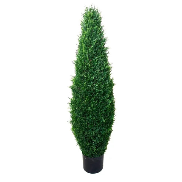41 Inch Artificial Cyprus Tree – Large Faux Potted Evergreen Plant for Indoor or Outdoor Decora... | Walmart (US)