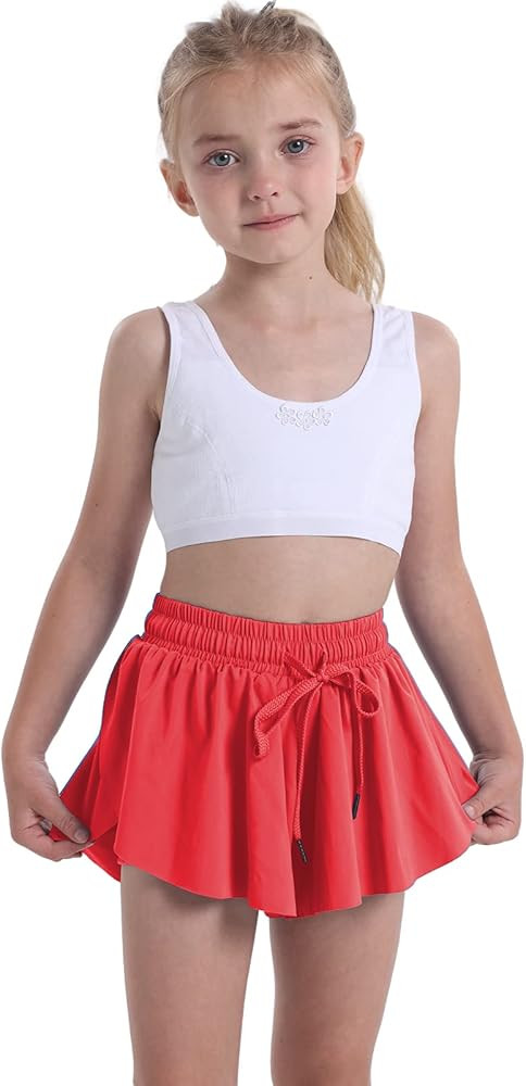 Flowy Shorts for Teen Girls Athletic Gym Running Biker Shorts Preppy Youth Butterfly Shorts | Amazon (US)