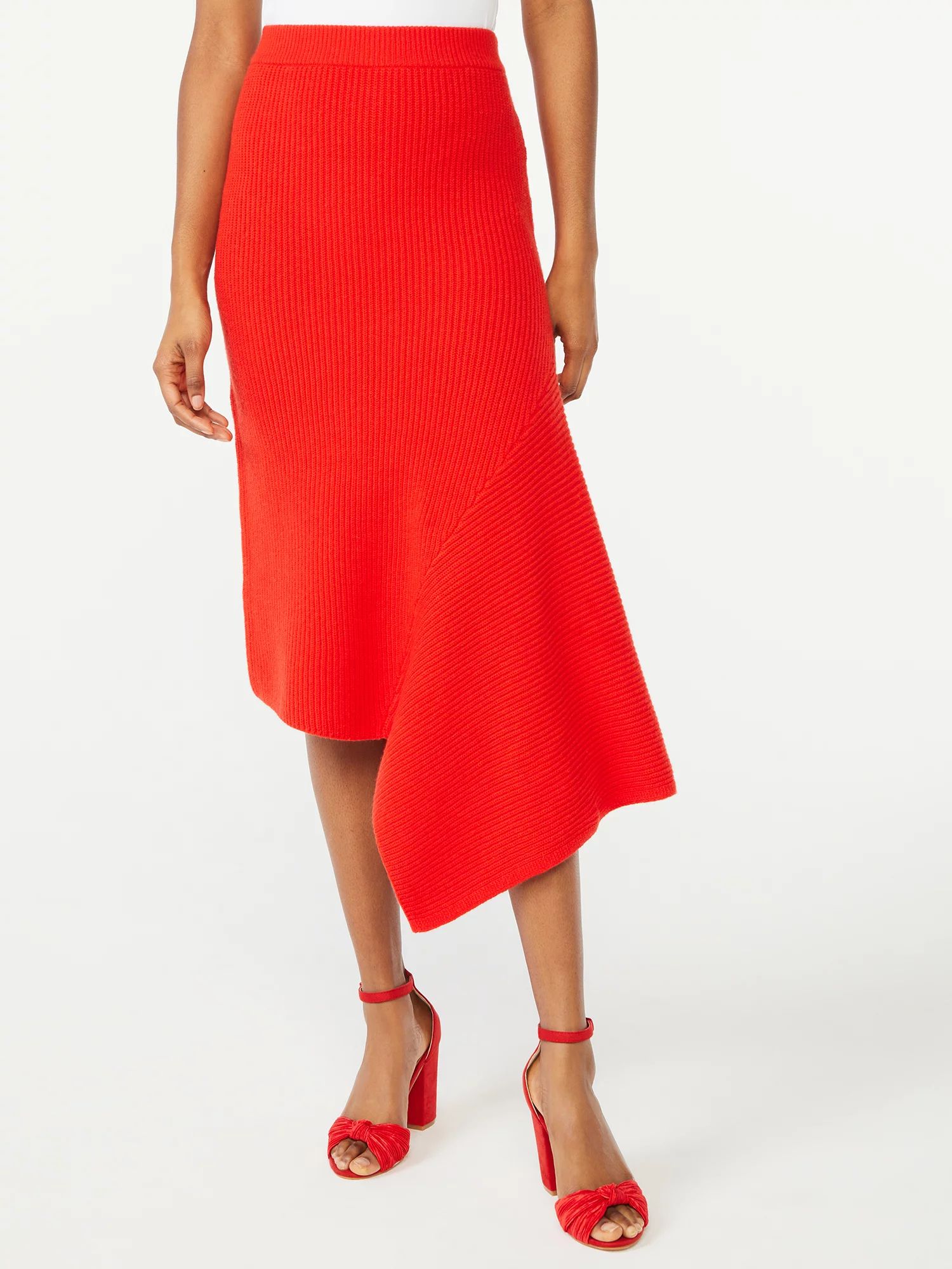 Scoop Women's Asymmetrical Midi Skirt - Walmart.com | Walmart (US)