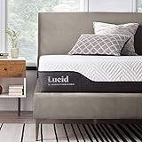 LUCID 10 Inch Hybrid Mattress - Bamboo Charcoal and Aloe Vera Infused - Memory Foam and Encased Springs - Medium Firm Feel - Bed in a Box - Pressure Relief and Motion Isolation - Twin Size | Amazon (US)