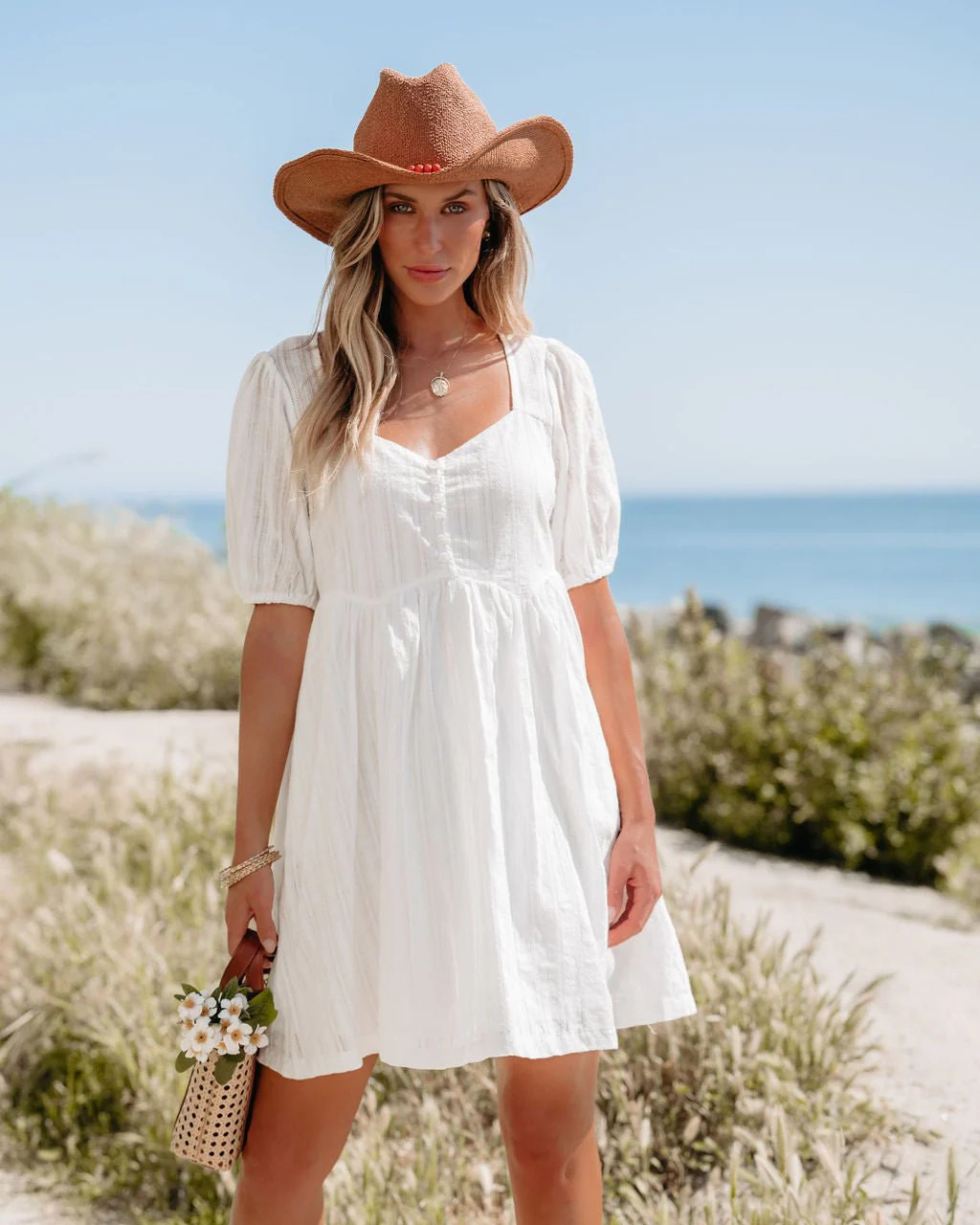 Layla White Sweetheart Mini Dress - FINAL SALE | Magnolia Boutique