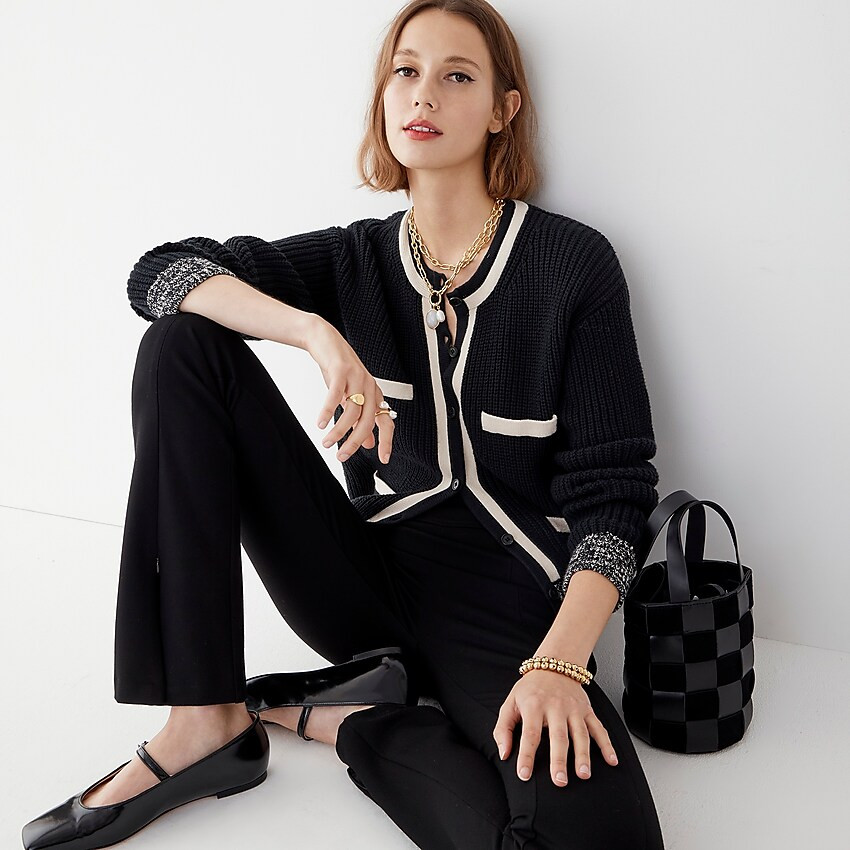 Front-pocket cotton cardigan sweater | J. Crew US