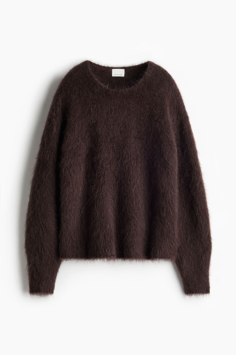 H & M - Mohair-blend Sweater - Brown | H&M (US + CA)