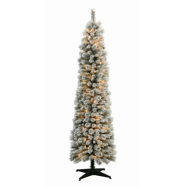 Holiday Time Pre-Lit Snow-Flocked Colorado Artificial Christmas Tree, 7', Warm White LED | Walmart (US)