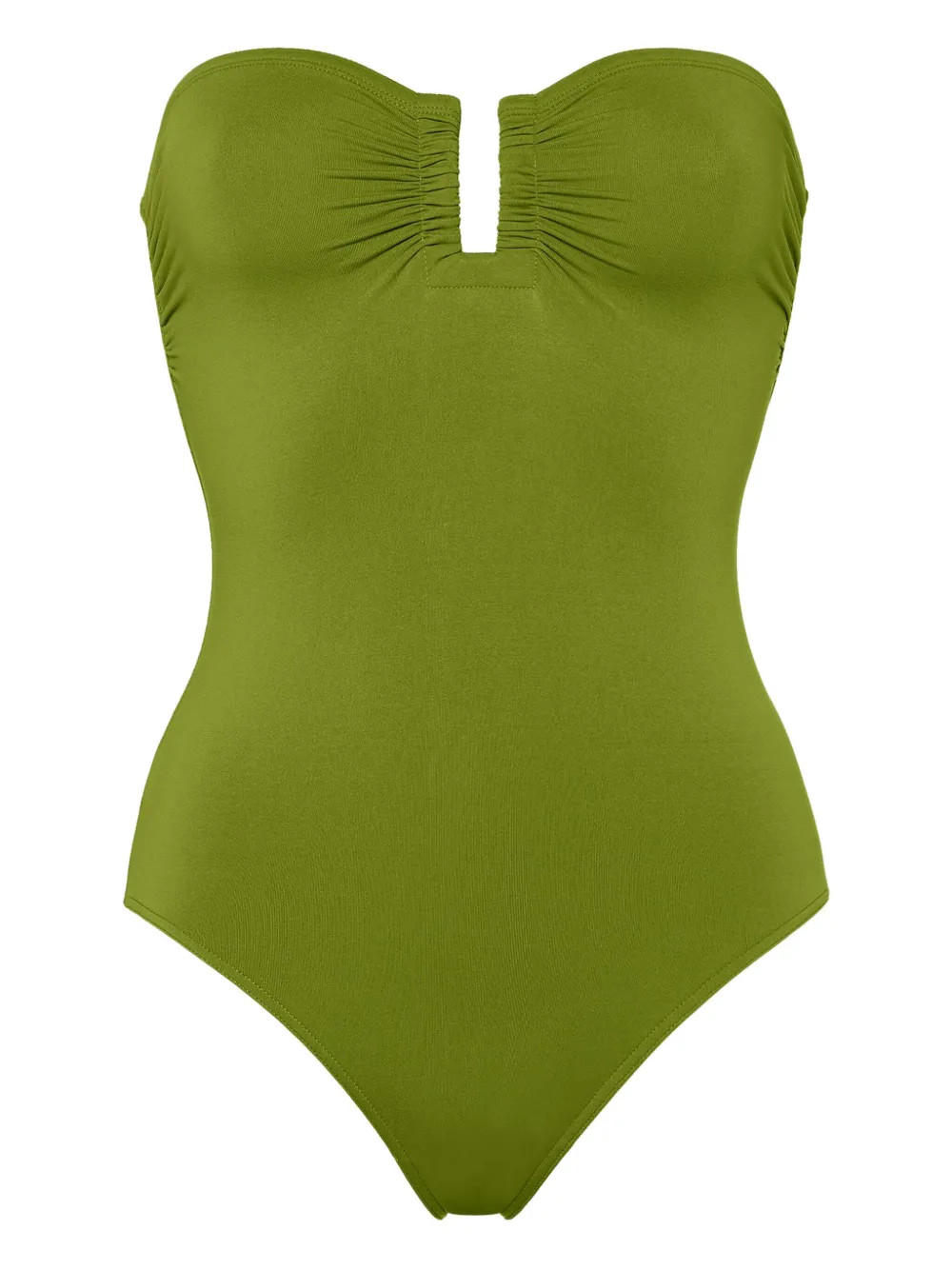 ERES Cassiopée Strapless Ruched Swimsuit | Green | FARFETCH PH | Farfetch Global