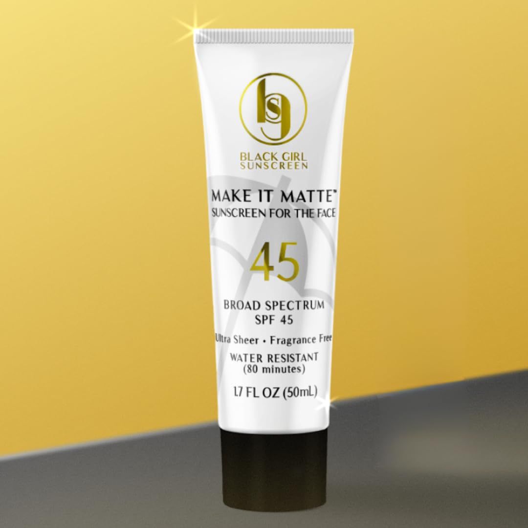 BLACK GIRL SUNSCREEN Make It Matte SPF 45 - Clear Face Sunscreen - No White Residue, Broad Spectr... | Walmart (US)