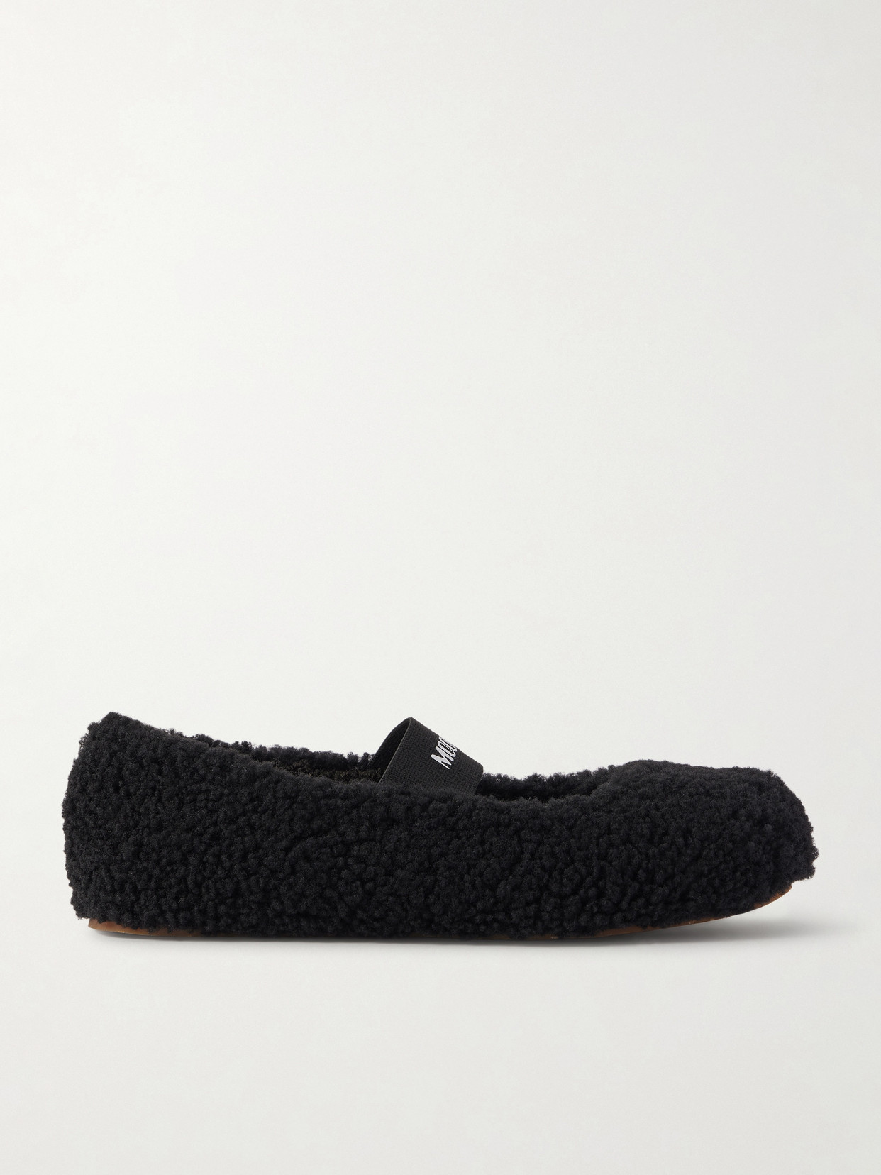Moon Boot - Shearling Ballet Flats - Black | NET-A-PORTER (US)