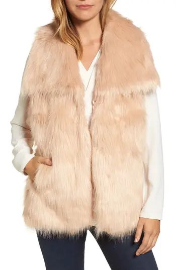 Women's Via Spiga Faux Fur Vest, Size X-Small - Pink (Online Only) | Nordstrom