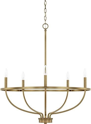 HomePlace Lighting 428551AD Greyson Urban/Industrial Vine-Style Round Candle Chandelier, 5-Light 300 | Amazon (US)