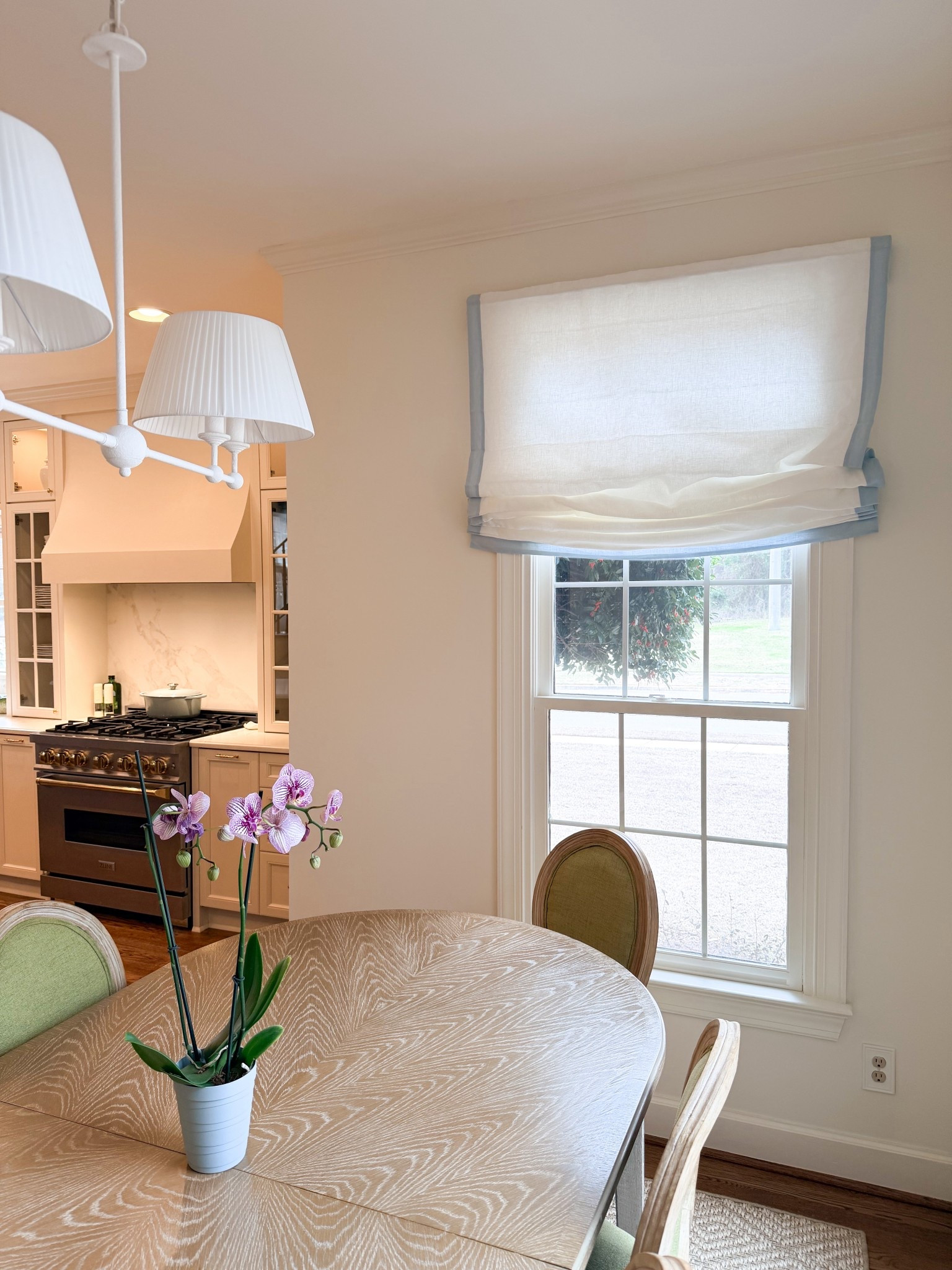 Better buy!! This relaxed Roman shade from Amazon saved me almost $300 😱 I was looking at one from Etsy but then found this option and they look identical. This linen roman shade is totally customizable and comes in solid, with border, and a few other design options. I order mine in the ivory shade with sky blue border. 100% recommend checking these  out! Shop my breakfast nook decor and furniture here 

#LTKHome