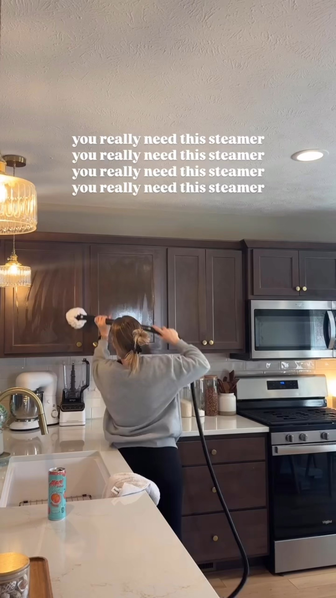 you need to get this steamer! You can clean your whole house with WATER. The best nontoxic invention ever. It comes with all the attachments and holds a lot of water so you don’t have to refill it constantly. 10/10 ⭐️⭐️⭐️⭐️⭐️