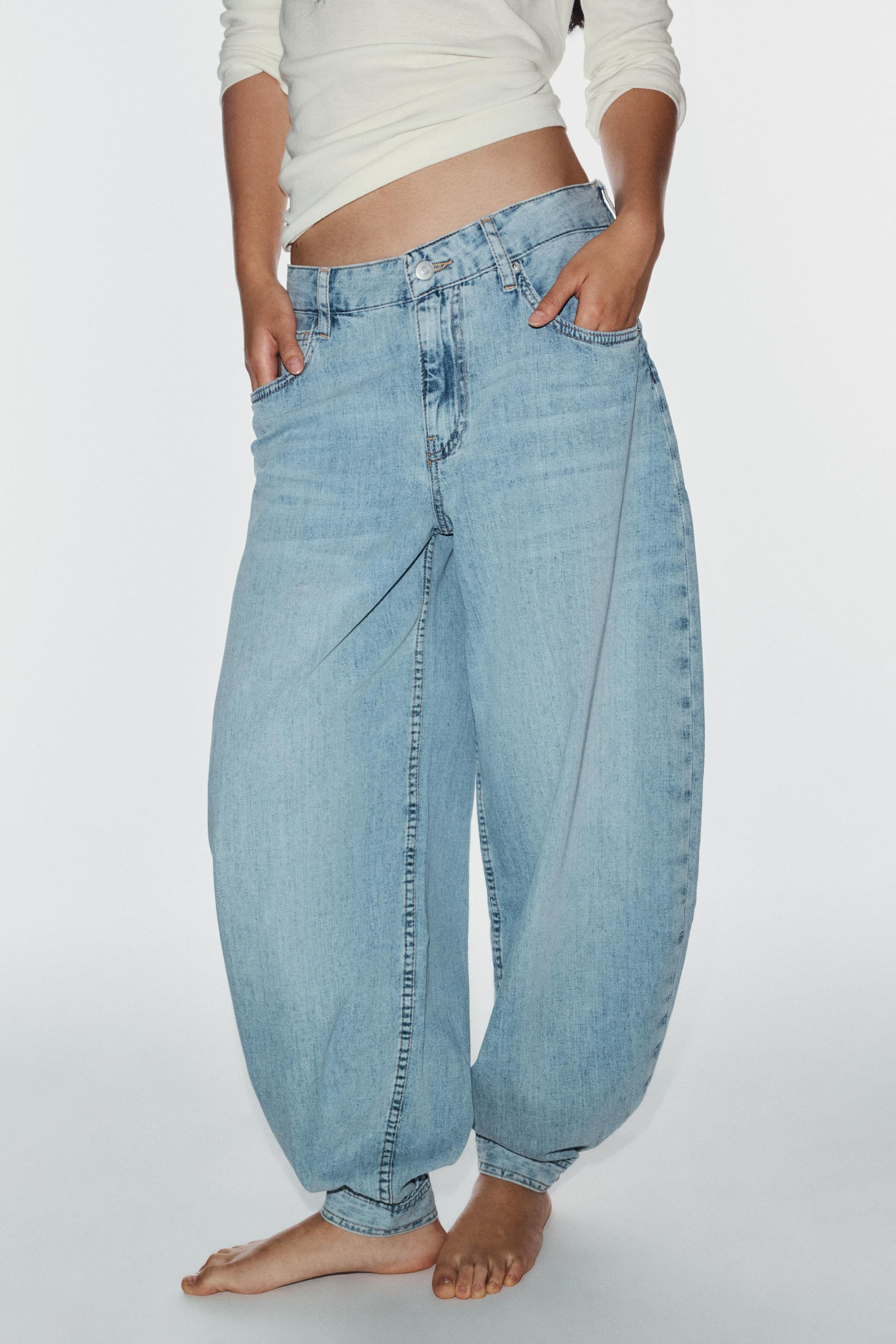 TRF MID-RISE BALLOON JEANS | Zara US