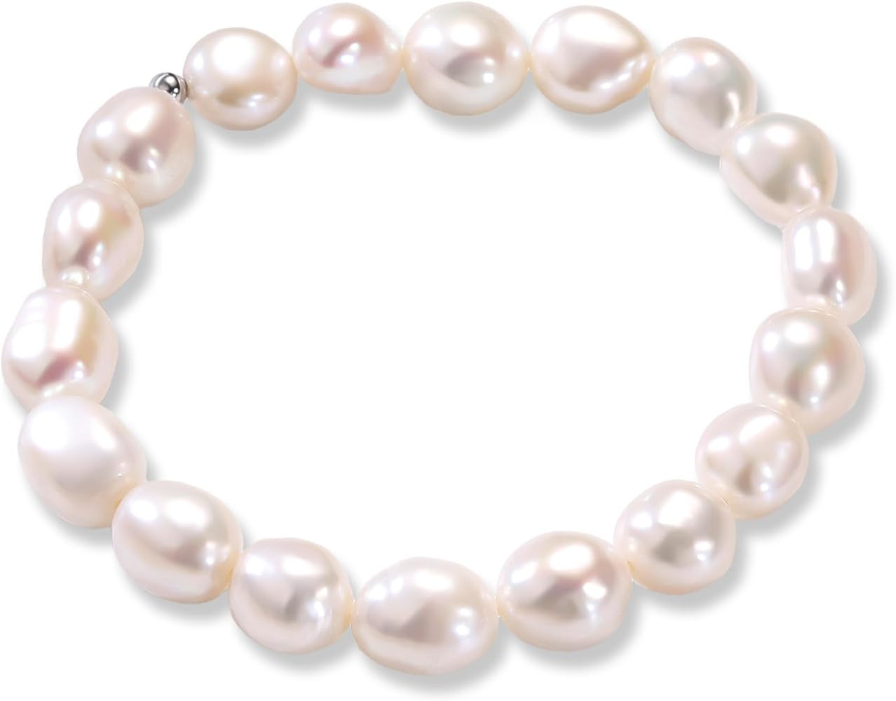 YAMI 8-9mm Cultured Freshwatet Pearl Stretch Bracelets for Women 7.2-8.2" | Amazon (US)