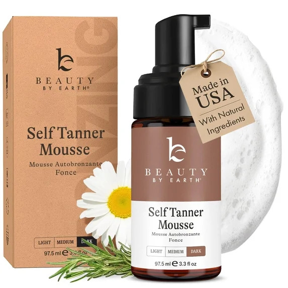 Self Tanner Mousse - USA Made with Natural & Organic Ingredients, Self Tanning Mousse Foam for Ul... | Walmart (US)