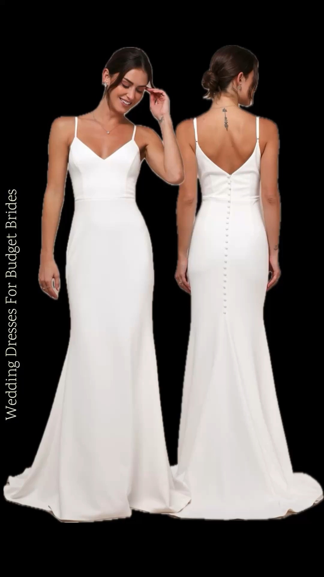 Simple wedding dress at Lulus under $150.

Reception dress, courthouse elopement dress, long white dress, minimalist wedding dress, microwedding dress. rehearsal dinner dresses, after party dresses, reception dresses. 

#LTKSeasonal #LTKWedding