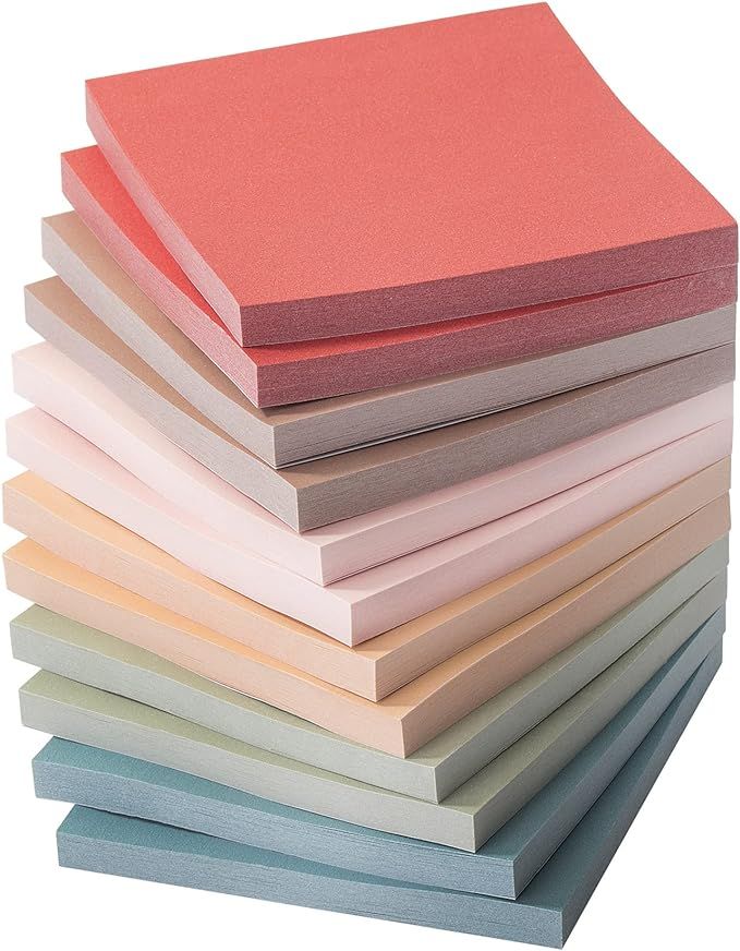 Mr. Pen- Sticky Notes, 12 Pads, 3”x3”, Vintage Colors, Sticky Pads, Bulk, Colored/Colorful St... | Amazon (US)