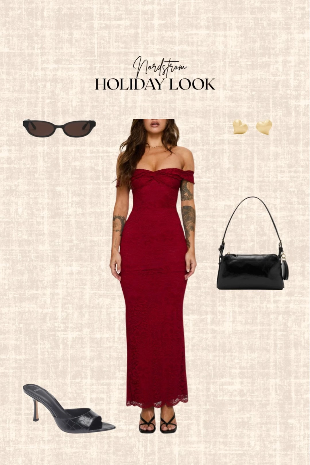 Nordstrom Holiday Look! 

Red maxi dress, handbag, sunglasses, heels, earrings 

#LTKHoliday #LTKSeasonal #LTKootd