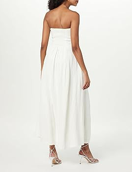 The Drop Women's Carlota Strapless Linen Maxi Dress | Amazon (US)