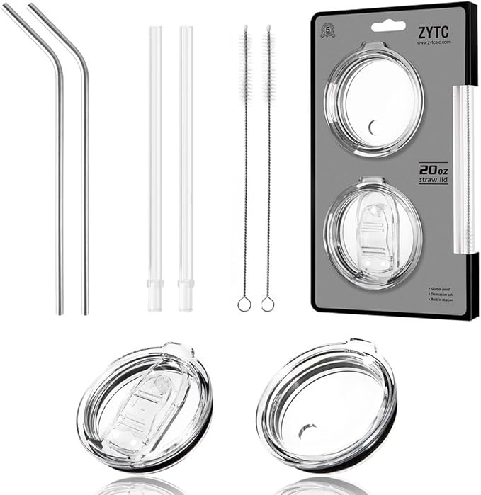 8 Piece Set for Yeti Straw 10 oz/20 oz,No Leak Sliding Closure 100% Spill Proof Straw Lid and Fit... | Amazon (US)
