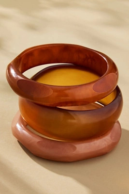 Round Bangle Bracelets, Set of 3 | Anthropologie (US)