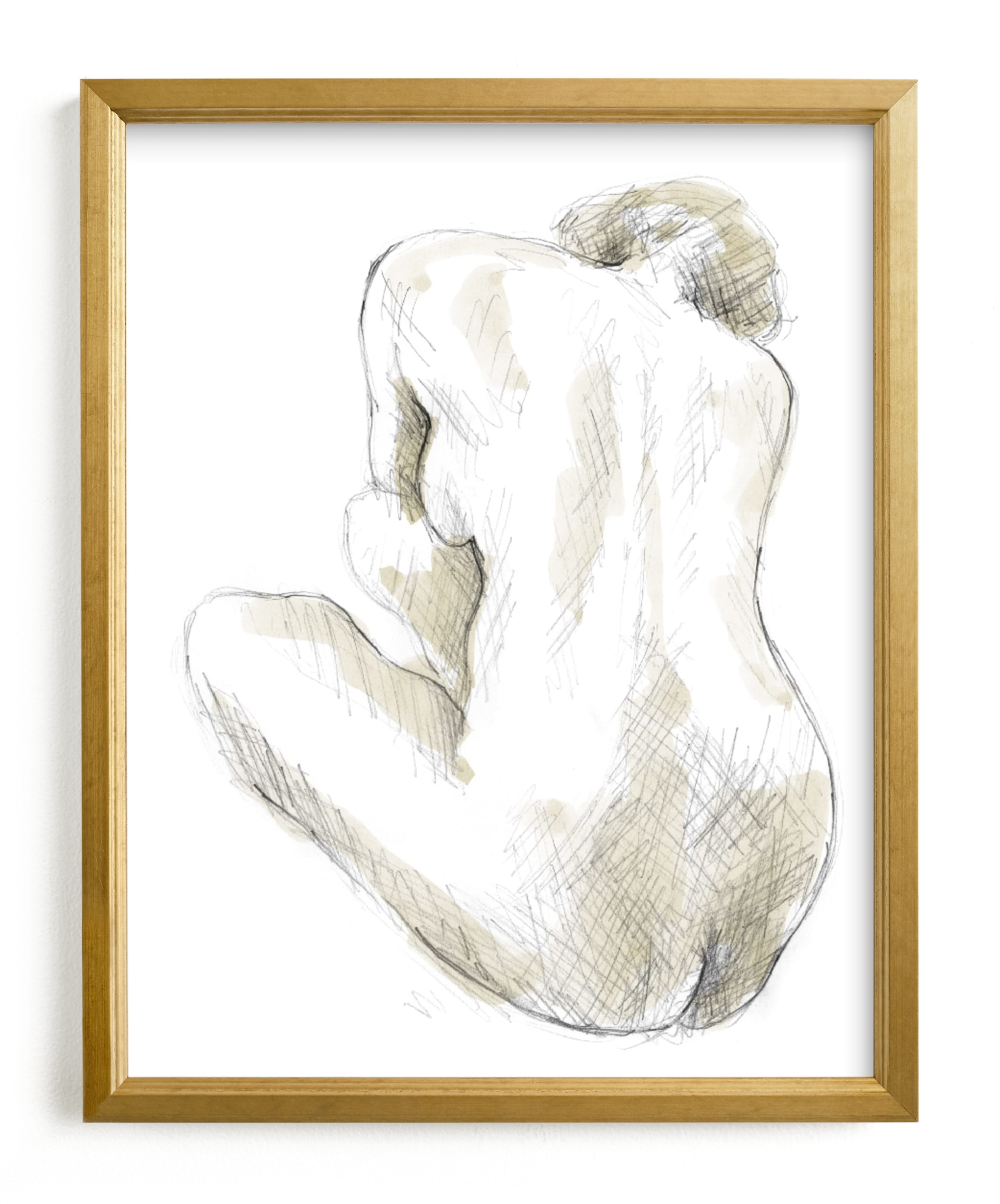 "Quiet Woman" - Drawing Art Print by Susanne Kasielke. | Minted