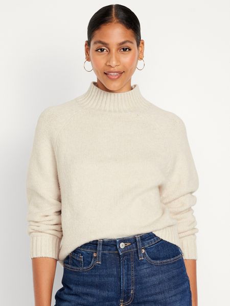 Mock-Neck Pullover Sweater for Women | Old Navy (US)