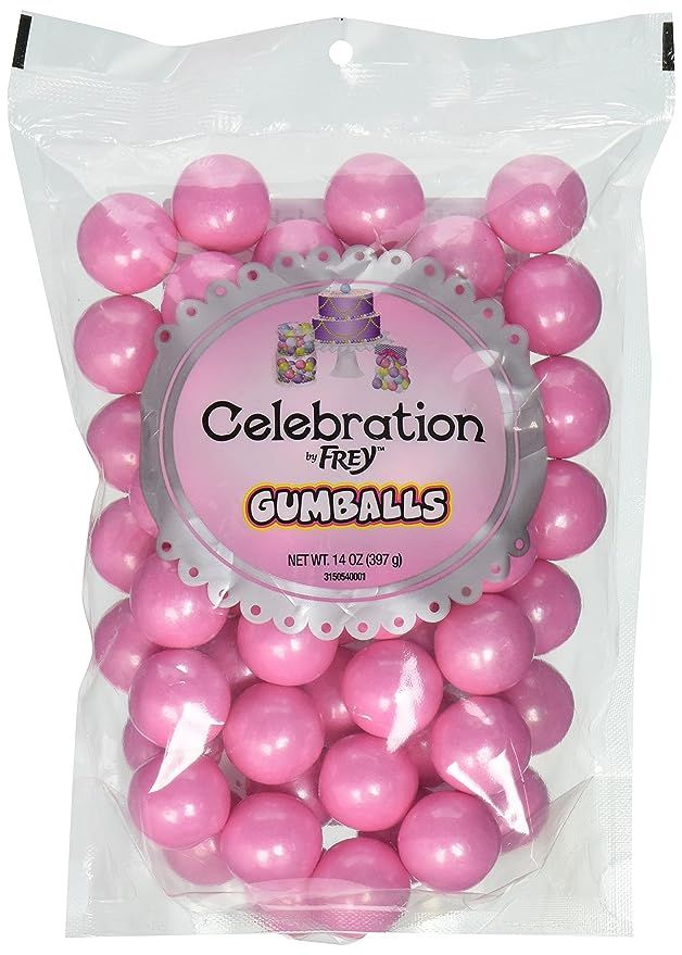 SweetWorks Gumballs Stand-Up Bag Shimmer, 14 oz, Light Pink | Amazon (US)