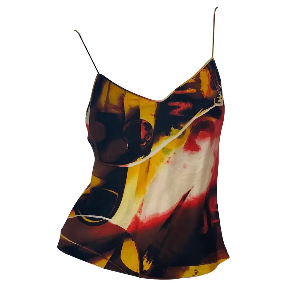 Vintage John Galliano for Christian Dior Silk Cami Top | 1stDibs