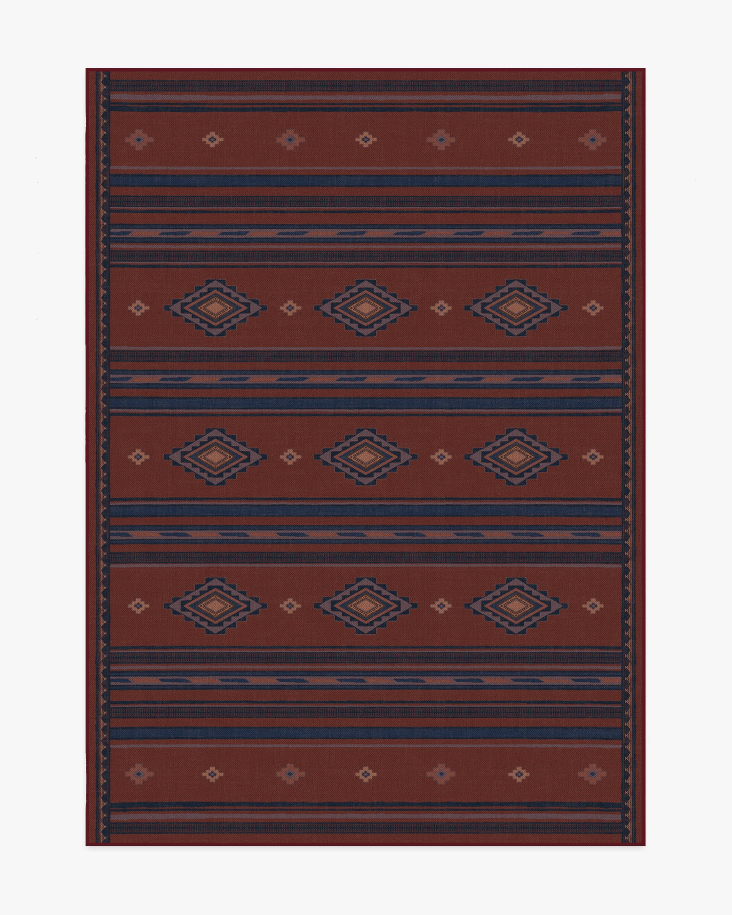 Seville Stripe Amber Red Rug | Ruggable