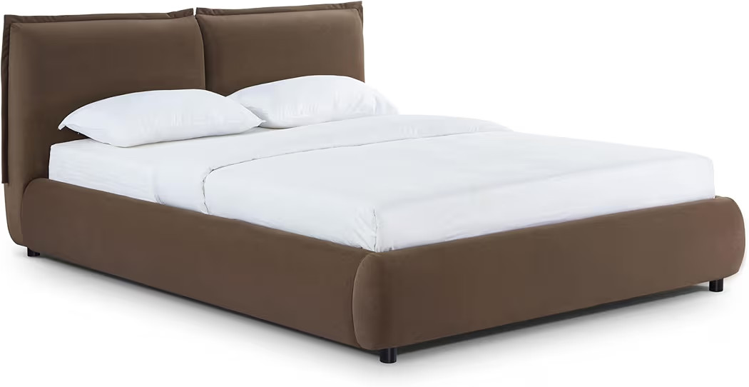 Tov Furniture Mel Brown Faux Mohair Queen Bed | Amazon (US)