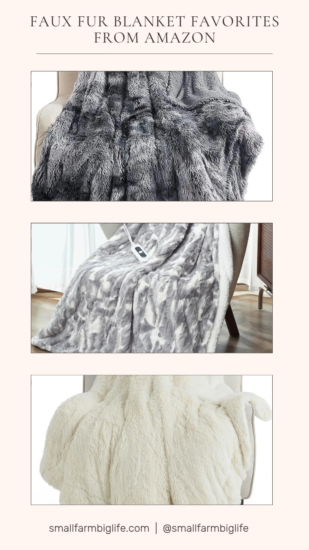Bring the ultimate cozy vibe home with these Amazon faux fur blankets 🕯️❄️ Plush, soft, and perfect for winter nights! They make an easy gift idea or a simple way to elevate your home decor. Curl up in comfort and style this holiday season! 

 #LTKGiftGuide #LTKHome #LTKFindsUnder50