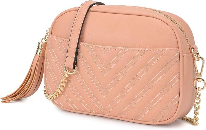 Lola Mae Quilted Crossbody Bag, Trendy Design Shoulder Purse | Amazon (US)