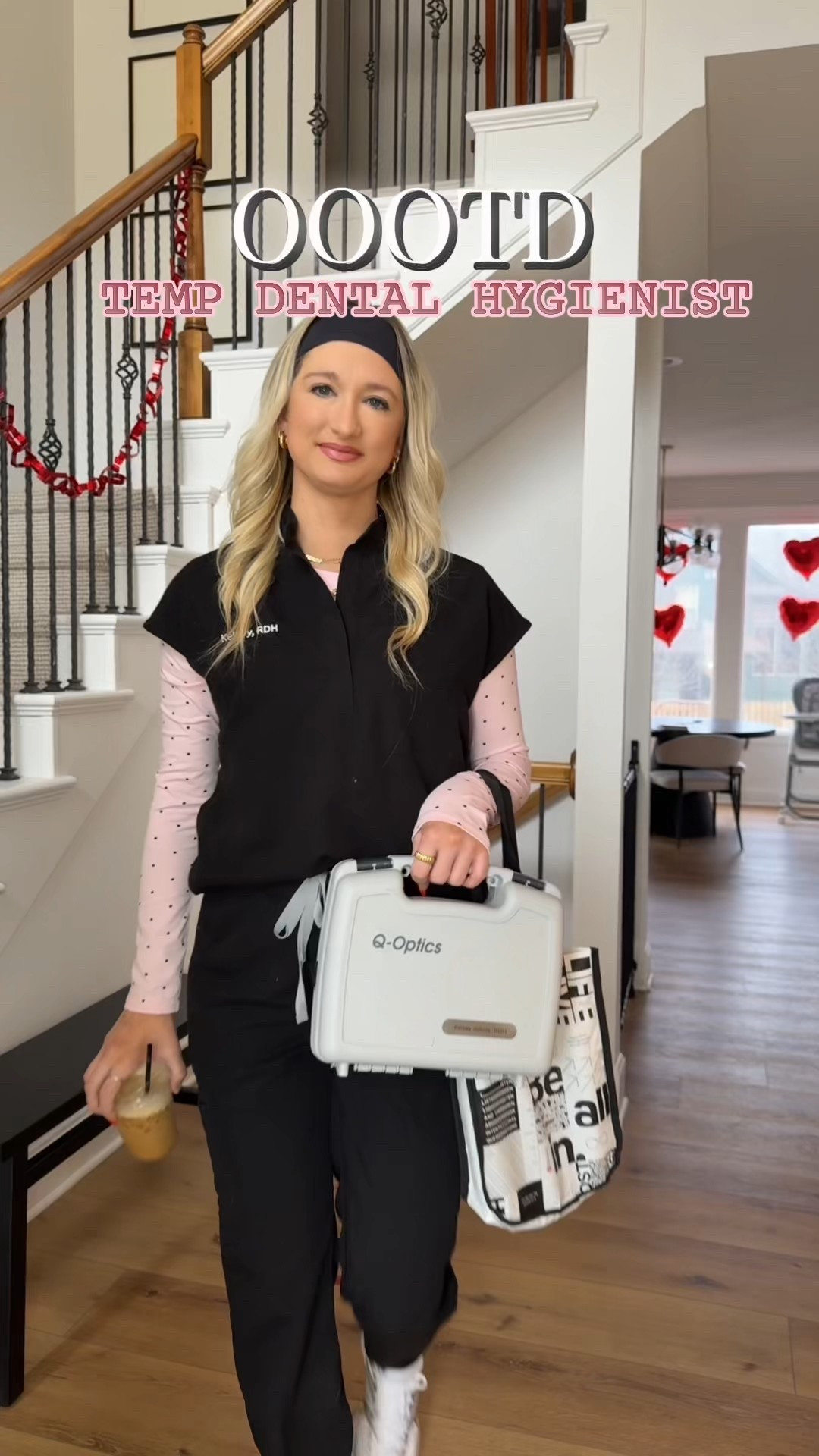 Fig scrubs // dental fit // dental hygiene // underscrub // polka dot long sleeve // Amazon underscrub // medical field style 