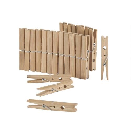 Bamboo Clothespins, 24-Count | World Market