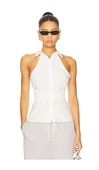 ALL THE WAYS Evie Button Up Top in White. - size L | Revolve Clothing (Global)