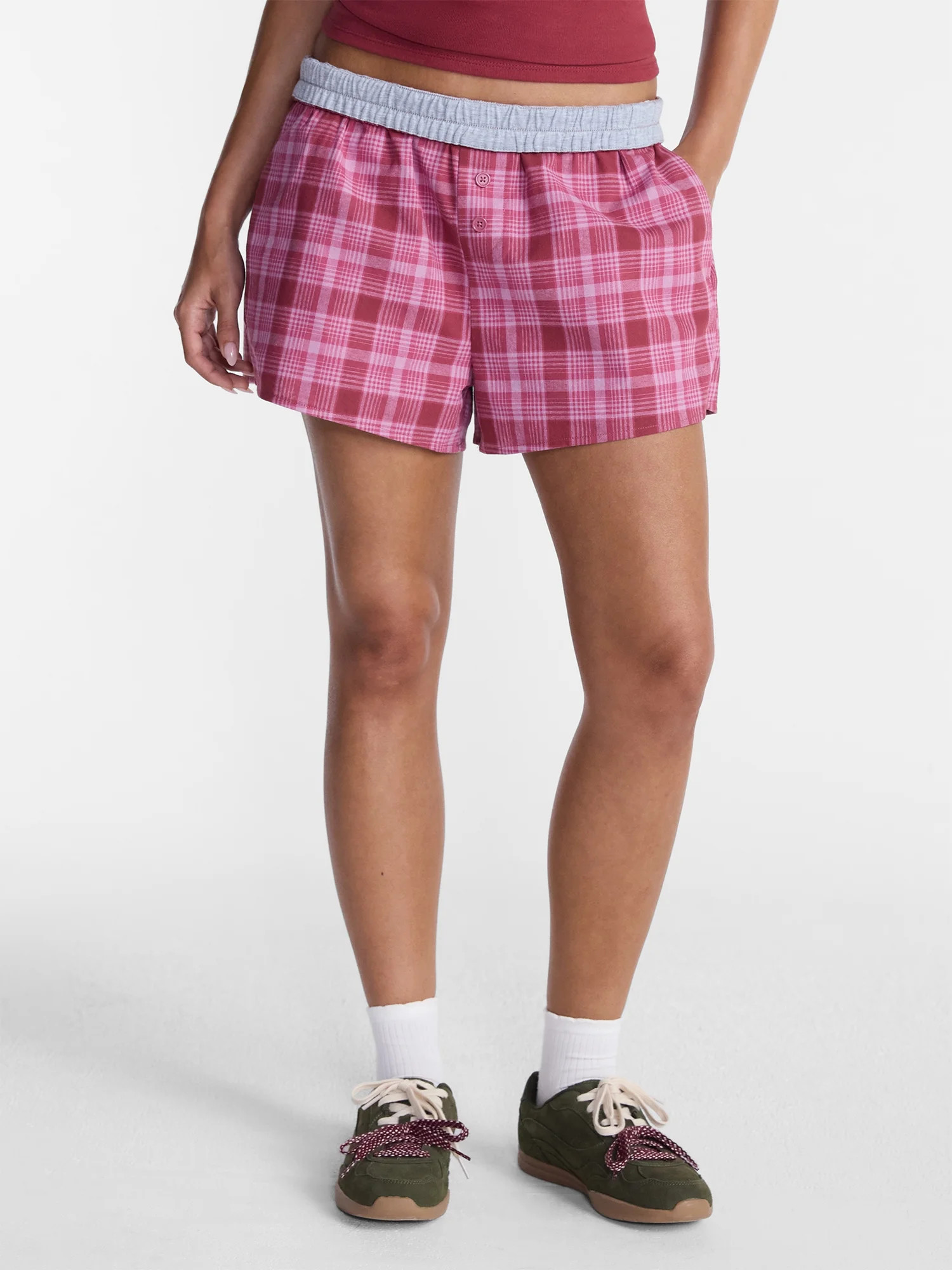 No Boundaries Cotton Boxer Shorts, 3" Inseam, Women's and Women's Plus XXS-4X | Walmart (US)