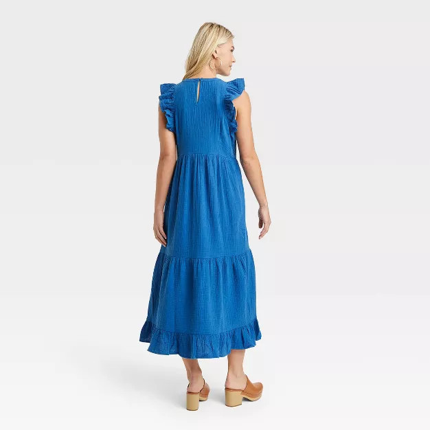 Women's Flutter Sleeveless Tiered Dress - Universal Thread™ | Target