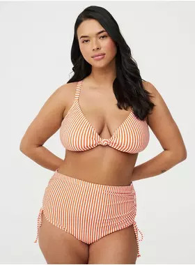Wire-Free Knotted Triangle Bikini Top in Multi | Torrid (US & Canada)