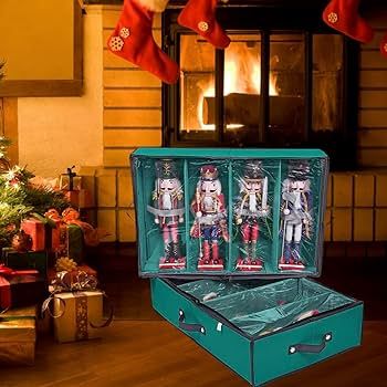 ProPik 2 Pack Portable Christmas Figures Storage Box - Each Holds 4 Figurines up to 16inches - La... | Amazon (US)