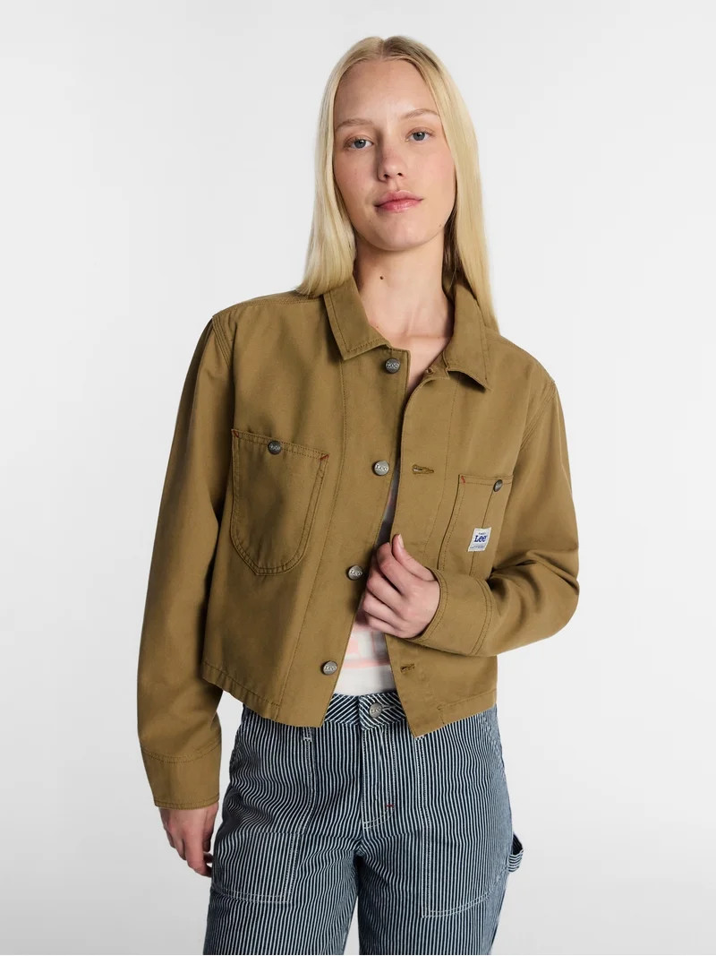 Kacey Lee Women's Cropped Chore Jacket, Sizes XS-XXL | Walmart (US)