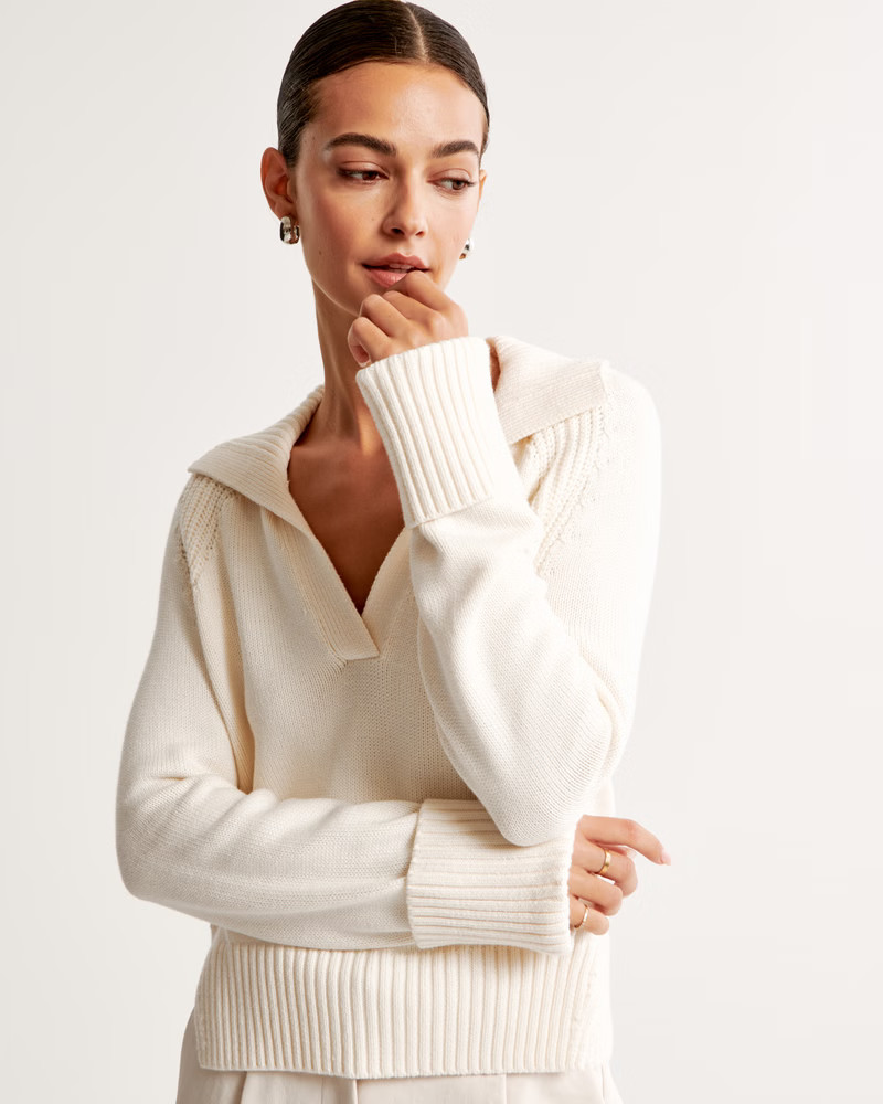 Notch-Neck Sweater | Abercrombie & Fitch (US)