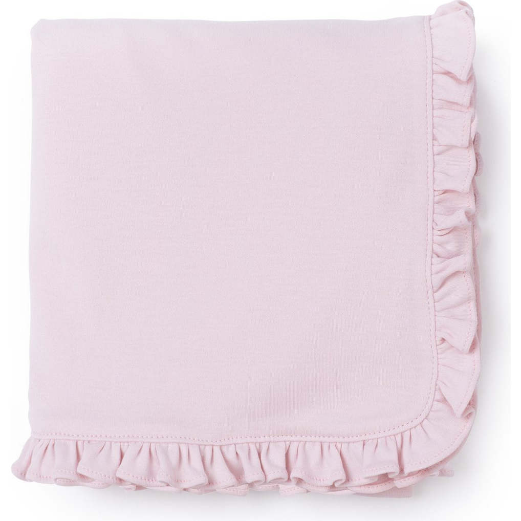 Ruffled Edge Blanket, Light Pink | Maisonette