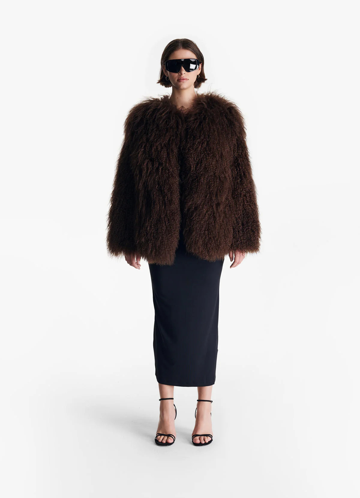 Brown Mongolian Coat | DE SAVARY LONDON