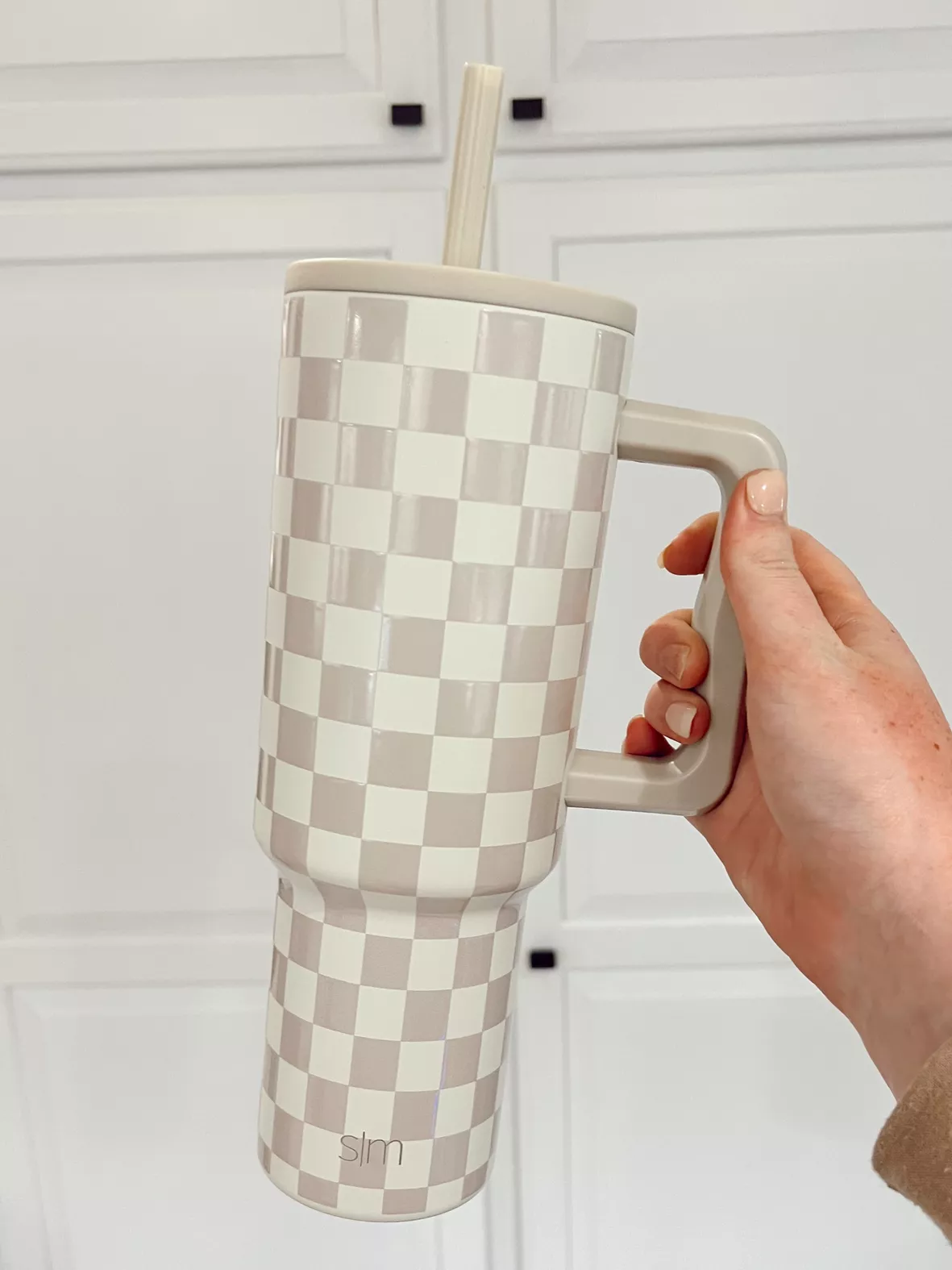 Checkered Tumbler 20oz, Plaid Checker Tumbler Cup, Checkerboard Travel Mug,  Checkered Pattern Cup 