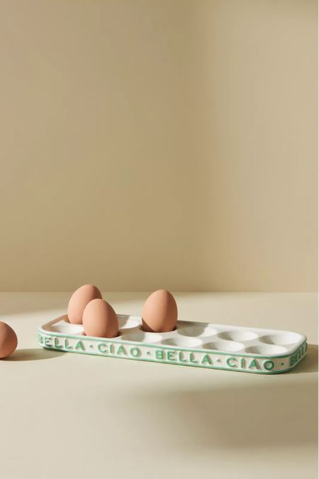 Ceramic egg crate with Italian Ciao saying

#LTKunder50 #LTKhome #LTKxAnthro